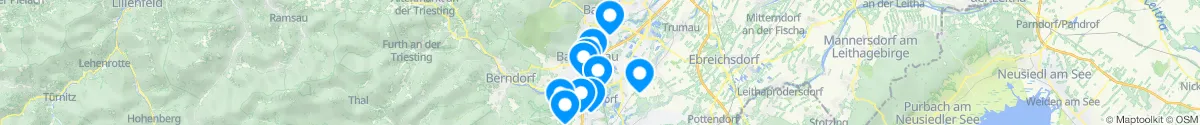 Kartenansicht für Apotheken-Notdienste in der Nähe von Kottingbrunn (Baden, Niederösterreich)